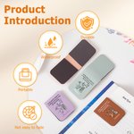 Personalized Multicolor 6-7 Cartoon Reading Character Fun Reading Magnetic PU Leather Bookmark Clip with Name Birthday Gift for Book Lovers Gen Z