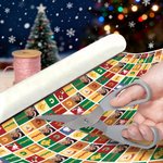 Personalized Colored Squares Classic Winnie the Pooh Wrapping Paper with Photo and Name Christmas Favor Packing for Kids Family Friends