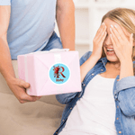 Etiquettes Personnalisées Rose Initiales avec Nom Décoration Cadeau de la Saint Valentin Cadeau d'Anniversaire pour Amoureux Femme