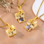 Personalisierte Vintage Polaroid Kamera Foto zarte Halskette Geburtstag Jahrestag Geschenk für Paare Familie