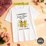 Personalisierte Yellow-Spotted Leopard Marsupilami Multicolor T-shirt Sweatshirt mit Namen Valentinstag Geschenk für Paar | Callie × Marsupilami®