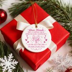 Personalized Best Friends Cheers Ceramic Ornament with Names Birthday Bridesmaid Anniversary Christmas Gift for Besties Sisters