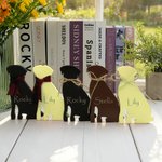 Personalized Lab Silhouette Wooden Figurine Plaque Ornament with Name Collectible Statue Desk Decor Birthday Gift for Dog Lovers Owners