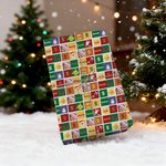 Personalized Colored Squares Classic Winnie the Pooh Wrapping Paper with Photo and Name Christmas Favor Packing for Kids Family Friends