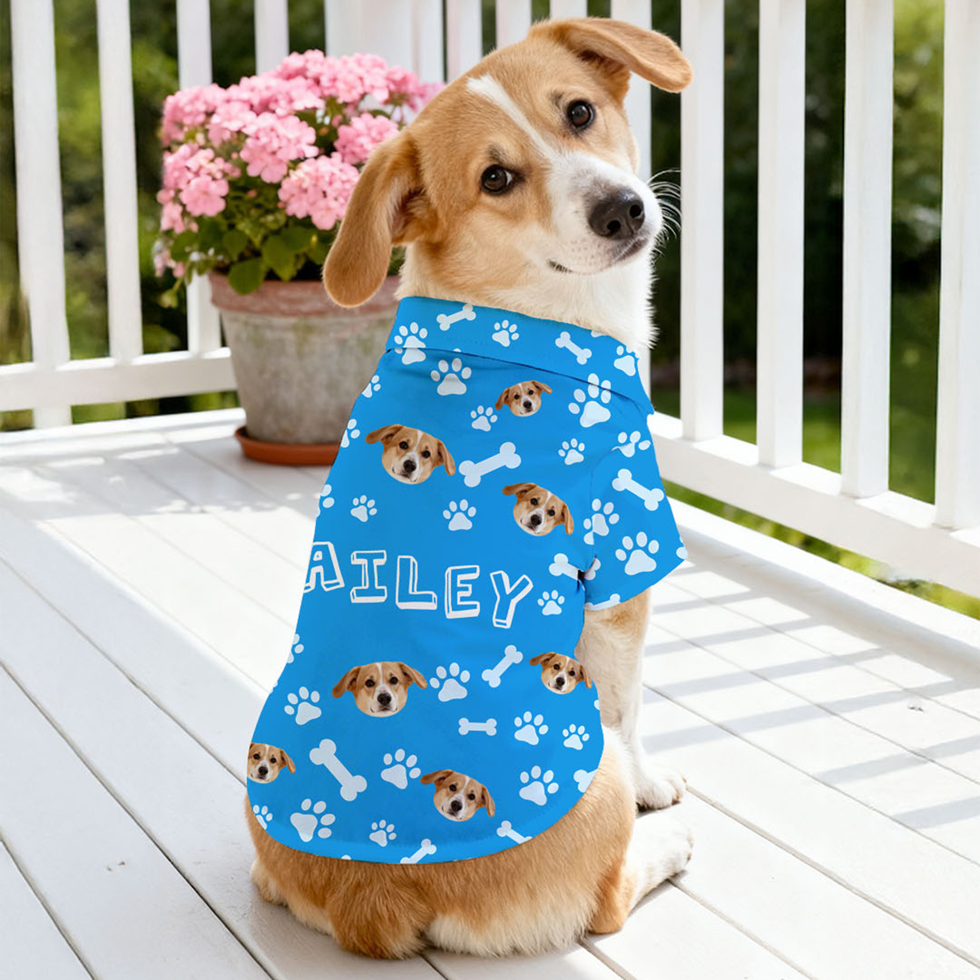 T-shirt personnalisé avec nom pour animaux de compagnie Cadeau d'anniversaire pour les propriétaires d'animaux de compagnie.