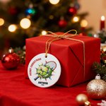 Ornement de Noël personnalisé en céramique Baseball Hockey Sports avec nom Décoration de l'arbre de Noël Cadeau de Noël pour la famille Amoureux du sport