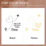 Personoitu nahkainen passi ja matkalaukkusetti sydämen muotoisella lentoreittikuviolla täydellinen matkavarustesetti matkailun ystäville