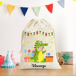 Sacco regalo personalizzato con foto e nome regalo ideale per Natale compleanno e occasioni speciali per bambini