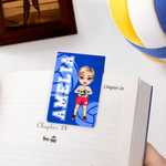 Personalized Cartoon Character Volleyball Magnetic Bookmark Clip with Name and Number Sports Team Birthday Gift for Volleyball Players Bookworms