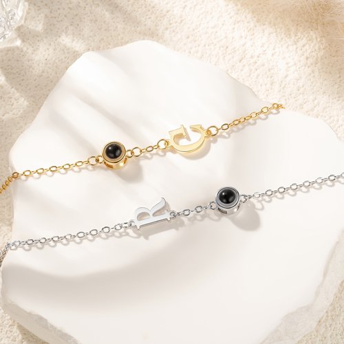 Jewelora Bracciale Uomo Personalizzato Con Perline – Incidi 4 Nomi – Regalo Amicizia Famiglia