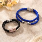 Personalised  Nylon Emergency Medical Alert ID Adjustable Rope Bracelet with Text Daily Wear Thoughtful First Aid Gift for Men Women