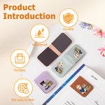 Personalisierter Magnetischer PU-Leder Lesezeichen Clip mit Blumen Bücher Cartoon-Figur Namen und Text Geburtstagsgeschenk für Buchliebhaber