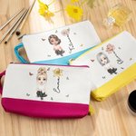 Borsa da trucco personalizzata con fiore di nascita e nome regalo ideale per compleanni matrimonio e occasioni speciali per donne e ragazze