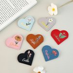 Segnalibro personalizzato in pelle PU con fiori di nascita e nome regalo ideale per compleanni e anniversari per donne e uomini amanti dei libri