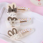 Gepersonaliseerde schattige paashaas oren wit glanzende haarclip met naam dagelijkse vakantie accessoire Pasen verjaardagscadeau voor kleine meisjes kinderen