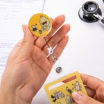 Personalized Acrylic Classic Winnie the Pooh ID Badge Holder Gift for Teacher Doctor Nurse