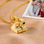 Personalisierte Vintage Polaroid Kamera Foto zarte Halskette Geburtstag Jahrestag Geschenk für Paare Familie