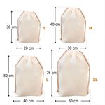 Sacco di Babbo Natale personalizzata in tela con iniziale e alce in stile cartone animato regalo di Natale per amici e famiglia