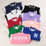 Veste académique personnalisée en coton 100% multicolore avec nom Cadeau d'anniversaire pour les garçons et les filles