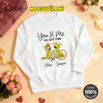 Personalisierte Yellow-Spotted Leopard Marsupilami Multicolor T-shirt Sweatshirt mit Namen Valentinstag Geschenk für Paar | Callie × Marsupilami®
