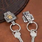 Personalized Retro Western Cowboy Cow Tag Keychain with Initial Daily Use Birthday Anniversary Gift for Cowboy Lovers