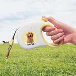 Guinzaglio personalizzato multicolore con foto e nome effetto riflettente regalo di compleanno e uso quotidiano per amanti degli animali