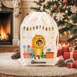 Sacco regalo personalizzato con foto e nome regalo ideale per Natale compleanno e occasioni speciali per bambini