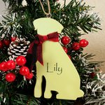 Personalized Lab Silhouette Wooden Figurine Plaque Ornament with Name Collectible Statue Desk Decor Birthday Gift for Dog Lovers Owners
