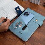 Personalized Birth Flower Name PU Leather A5 Notebook with Storage Pocket and Lined Pages Daily Essentials Birthday Gift for Friend Family