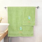 Personalized Embroidered Birth Flower Soft 100% Cotton Face Towel Bath Towel with Name Birthday Housewarming Gift for Family Friends