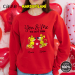 Personalisierte Yellow-Spotted Leopard Marsupilami Multicolor T-shirt Sweatshirt mit Namen Valentinstag Geschenk für Paar | Callie × Marsupilami®