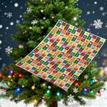 Personalized Colored Squares Classic Winnie the Pooh Wrapping Paper with Photo and Name Christmas Favor Packing for Kids Family Friends