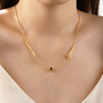 Gepersonaliseerde foto projectie ketting met dubbele naam sierlijke sieraden verjaardag verjaardagscadeau voor vrouwen vriendin moeder