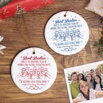Personalized Best Friends Cheers Ceramic Ornament with Names Birthday Bridesmaid Anniversary Christmas Gift for Besties Sisters