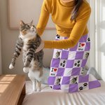 Pantalones largos de pijama personalizados con cordón huellas 1 a 4 fotos de mascotas y nombre regalo de cumpleaños para amantes de mascotas