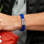 Personalised  Nylon Emergency Medical Alert ID Adjustable Rope Bracelet with Text Daily Wear Thoughtful First Aid Gift for Men Women