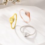 Personlig söt graverad kattsilhuettring med namn Smyckesring Jubileum Födelsedag Minnesgåva för kattälskare