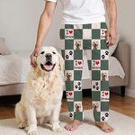 Pantalones largos de pijama personalizados con cordón huellas 1 a 4 fotos de mascotas y nombre regalo de cumpleaños para amantes de mascotas