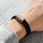 Personalised  Nylon Emergency Medical Alert ID Adjustable Rope Bracelet with Text Daily Wear Thoughtful First Aid Gift for Men Women