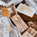 Personalized Watercolor Birth Flower Name 5 Pcs Makeup Brush Set with Travel Storage Box and Mirror Birthday Anniversary Gift for Women Girls