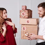 Etiquettes Personnalisées Rose Initiales avec Nom Décoration Cadeau de la Saint Valentin Cadeau d'Anniversaire pour Amoureux Femme