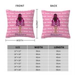 Personalized Cartoon Cheerleading Girl's Back Soft Throw Pillow Cover with Name and Team Name Home Decor Senior Night Team Gift for Cheerleaders