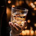 Personalized Christmas-Themed Whiskey Decanter with Engraved Name Daily Use Christmas Gift for Whiskey Lover