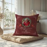 Personalized Holly Photo Cardinal Butterfly Design Soft Throw Pillow Cover with Name and Year Home Decor Memorial Gift for Family