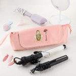 Personalisierte elegante Mädchen Frisur Geburt Blume Multi-Compartments Haar Styling Tool Pouch mit Namen Geburtstag Geschenk für Frauen Friseure
