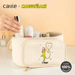 Personalized Long-Tailed Leopard Marsupilami PU Leather Makeup Bag with Name Multi-Compartment Birthday Gift for Friends | Callie × Marsupilami®