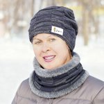 Henkilökohtainen Syntymä Kukka Neulottu Slouchy Beanie Hattu ja kaulanlämmitin Set nimi Outdoor Activity Accessory Syntymäpäivä Joululahja miehille Naisille