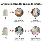 Bolsa de regalo personalizada de cordón con personaje de dibujos animados inicial y nombre regalo de Navidad para niños y familia