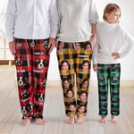 Personalisierte Karierte Avatar Haustier-Porträt Pyjama-Hose mit Namen Kordelzug Weihnachten Geburtstag Geschenk für Kinder Erwachsene Tierliebhaber
