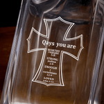 Personalised Cross Bible Whiskey Decanter Glass Box with Engraved Name Birthday Anniversary Gift for Liquor Lovers